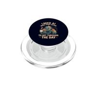 Necesito AI más Que la programación de Robots de Humor Coffee Tech PopSockets PopGrip para MagSafe