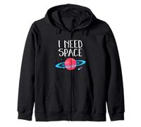 Necesito Espacio - Tiempo Solo, Planetas Universo Galaxia Astronauta Sudadera con Capucha