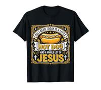 Necesito Hot Dog y Mucho Jesús, Dios Cristiano Cristo Camiseta