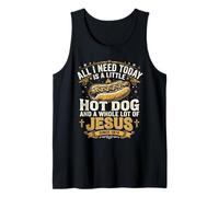 Necesito Hot Dog y Mucho Jesús, Dios Cristiano Cristo Camiseta sin Mangas