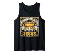 Necesito Hot Dog y Mucho Jesús, Dios Cristiano Cristo Camiseta sin Mangas