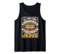 Necesito Hot Dog y Mucho Jesús, Dios Cristiano Cristo Camiseta sin Mangas