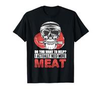 Necesito más Carne Humorístico Carnívoro Cocinar Juegos de Palabras Camiseta