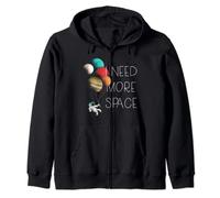 NECESITO MÁS ESPACIO Niños Astronauta Globo Planetas Meme Sudadera con Capucha