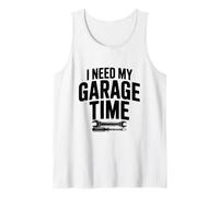 Necesito mi Tiempo de Garaje Humor mecánico Divertido Camiseta sin Mangas