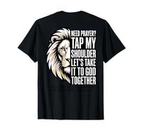 Necesito Oración Toque Mi Hombro León Cristiano Camiseta