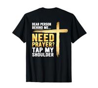 Necesito Oración Toque Mi Hombro Religioso Cristiano Cruz Jesús Camiseta