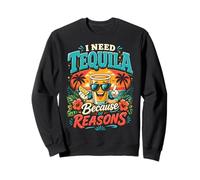 Necesito Tequila por Razones Funny Margarita Beach Sudadera