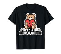 Necesito UN Abrazo DE UN Baddie Pixel Teddy Bear Broken Heart Camiseta