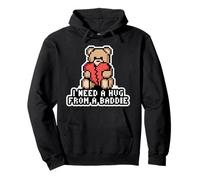Necesito UN Abrazo DE UN Baddie Pixel Teddy Bear Broken Heart Sudadera con Capucha