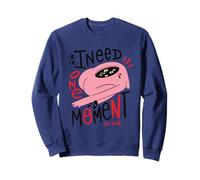 Necesito un momento: arte surrealista de monstruos rosas Sudadera