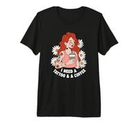 Necesito un Tatuaje & Un café Amante del Tatuaje Divertido Fans del café Camiseta Premium