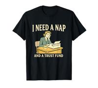 Necesito una Siesta y un Fondo fiduciario Humor de Oficina Retro Divertido Camiseta