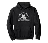 Necesito Unas Vacaciones de mis Propios Pensamientos Sudadera con Capucha