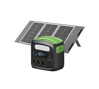NECESPOW Estación de Energía Portátil con Panel Solar Portátil Plegable, 576Wh Generador Solar con 230V/700W AC Outlets, LiFePO4 Baterías, 120W Panele Solare para Camping, RV, Cortes de Energía