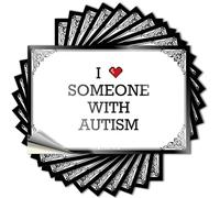 Necessities - Calcomanías divertidas para ventana | I Love Someone with Autism Fire Friends (6 x 9 cm)