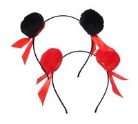 Necha Buns - Diadema para peinar el cabello con pompones suaves, tocado tradicional de personajes de película china para fiestas