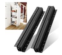 NECILO Guías para Cajón de Escalera de Carga Pesada 600 mm, Extensión Total, con Rodamientos de Bolas, para Cajones Bajo Escalera y Gabinetes Base, Montaje Inferior Oculto, 1 Par
