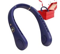 Neck Fan, 5 Speeds Adjustable Bladeless Hands Free, 8.26 Inches Fixture with Compact Build, Wearable Cooling Device with Efficient Style, Home Accessories for Women Men Weather Office Commutes Travel