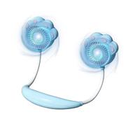 Neck Fan, Cartoon Cat Paw, 2 Speed Mini Quiet, 360 Degree Rechargeable