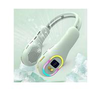 Neck Fan, Wearable Hands Free Bladeless Neck Fan, Colored Light 3 Speed 360 Wind Direction Adjustment USB Neck Fan