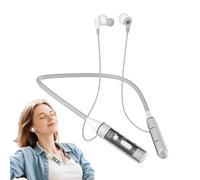 Neck Headphones, Magnetic Earbuds, Ergonomic Neckband Headset, Ergonomic and Stylish Microphone Design for Work, Sports, Home, Gym, Running, Men, Women, White Color