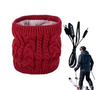 Neck Heater - USB Charging Electric Wrap - Electric Heating Scarf Face Cover,for Winter, Fall, Skiing, Snowboarding, Snow, Ear, Men, Women, rojo, riferimento alla descrizione