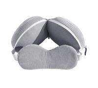 Neck Pillow Airplane - Soft Travel Headrest | Comfortable Airplane Neck Pillow With Eye Cover For Sleeping, Napping, Relaxing, Working In Office, Camping, Travel, Backpacking And Resting Anywhere