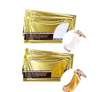 Neck Wrinkle Patches Golden Collagen & Hyaluronic Acid Pads - Younger Neck After 1 Use, Bio Collagen Neck Patches, Hydrating, Plumping, Firming (4 Pack)