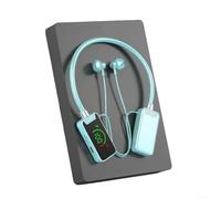 Neckba-ND - Auriculares inalámbricos Bluetooth con cancelación de ruido, batería de larga duración para deportes, correr, gimnasio, transmisión en vivo, micrófono con tarjeta Sou-ND (azul)