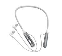 Neckband Headphones - Wireless In-Ear Headphones | Magnetic Earbuds with Led Power Display | Transparent Shell, 100-Hour Playtime, Enc Noise Reduction, TF Card Support, for Running Outdoor Gym Sport
