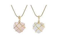 Necklace，2x Diamond Castle Necklace Birth Stone Necklace Heart Pendant Jewelry for Girls Zekai