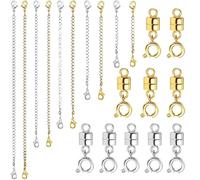 Necklace Extenders Women, 20 piezas Jewelry Chain Extender, Ideal Necklace, Pulsera, Choker, Anklet Adjustments, Perfect for Crafting, Repair, Replation, Daily Wear
