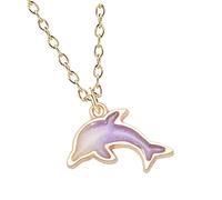 Necklace for Women Dolphins Animal Coconut Shell Turtle Ornament Decor Dolphin Balloon Neck Charms Sloth Jewelry Alloy Pink