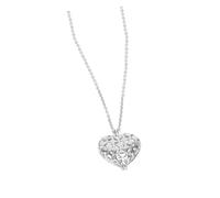 Necklace for Women Girls 925 Silver Heart Locket Charm Hollow Pendant Jewelry Set