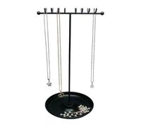 Necklace Holder Display Rack - Metal Jewelry Stand, 25 Cm Organizer Storage, Bracelet Earring Holder, Modern Decor Stand With Strong Base | Perfect Storage Organizer For Home Vanity Bedroom Bathroom U