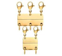 Necklace Layering Clasps, Magnetic Separator Set, 2-Piece Connector for Stackable Chains, Chokers, Bracelets, Statement Accessories, Men’s Crafts, DIYers Jewelry Projects
