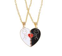Necklace Set, Love Necklace 2 Pieces, Detachable Lightweight Comfortable Pendant, Matching Keepsake Jewelry for Home, Men, Family, Women, Friends, Travel, Sentimental Use 1.34x1.22x0.2in,