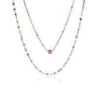 Necklaces,925 Disc Double Layer Cnecklace Women Fashion Jewelry Accessories Girlfriend Gift/Rose