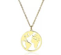 Necklaces,925 en World Map Necklace Fashion Trend Sweater Accessories Friendship Gift/