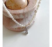 Necklaces,925 Lovely Creative Bear Pearlcle Cnecklace Women Light Wjewelry Gift/