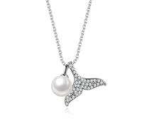 Necklaces,925 Mermaid Fish Tail Simulation Pearlcle Cnecklace Women Fashion Dress Jewelry Accessories Gift/