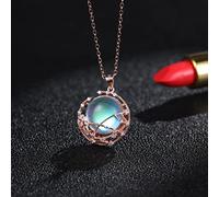 Necklaces,925 Necklaces for Women Elegant Moonstone Necklace Temperamentcle Chains Festival Jewelry Gift/Rose