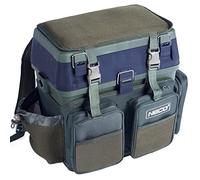 NECO® Fishing - Mochila y asiento todo en uno, incluye 4 cajas de señuelos, espaciosa bolsa de pesca con cajas de aparejos, 4 bolsillos