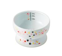 Necoichi Cuenco Elevado para Agua para Gatos, Elevado, con líneas de medición, Apto para lavavajillas y microondas, Vendedor número 1 en Japón (edición Limitada de Flor de Cerezo, Regular)