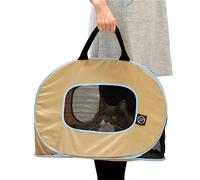 Necoichi Serie portátil sin estrés Jaula/Perrera, Nailon, Negro, 81 cm L x 11 cm W x 51 cm H