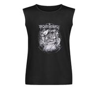 Necrophagist Band Mors Death Metal Sleeveless T-Shirt Man's Fashion Cotton Black Vest Tank Clothes, Negro , S