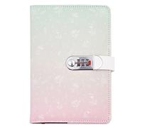 NectaRoy Cuaderno de diario de cuero con cerradura de combinación, Diario de escritura para niñas con bloqueo de contraseña, 210x145mm