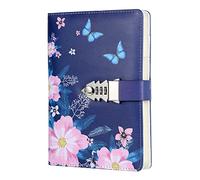 NectaRoy Cuaderno secreto para niña, diario con código, cuaderno diario de piel sintética para oficina, papelería estudiante, regalo de cumpleaños, 215 x 150 mm