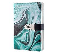 NectaRoy Cuaderno secreto para niña, diario con código, cuaderno diario de piel sintética para oficina, papelería estudiante, regalo de cumpleaños, 215 x 150 mm